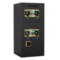 Large Double Door Digital Security Safe with Fireproof and Waterproof Bag - Black