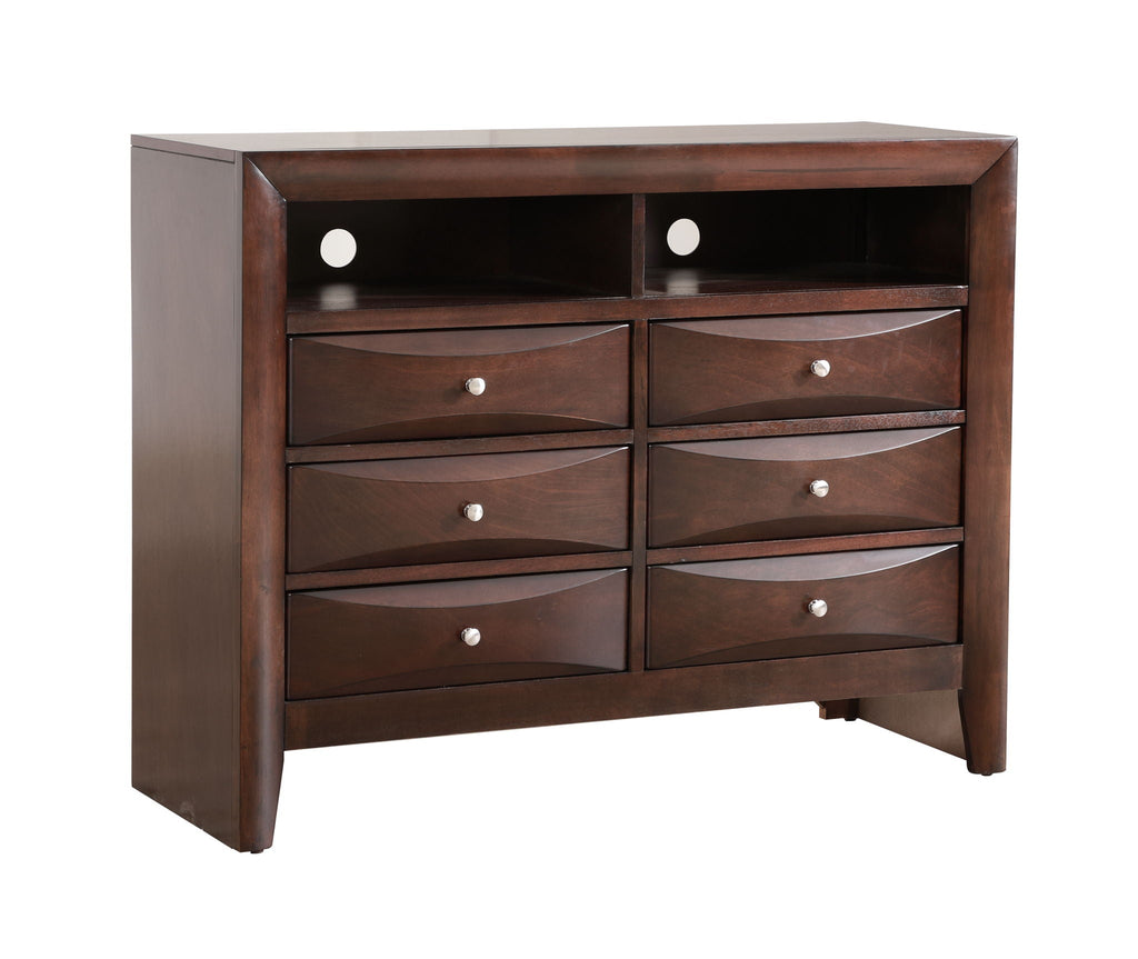 Media Chest with Modern Beveled Drawer Fronts - Multiple Colors