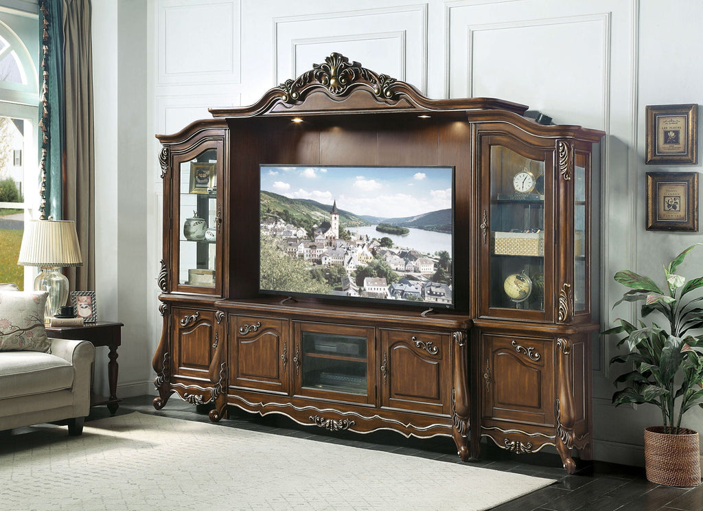 Latisha Entertainment Center - Antique Oak