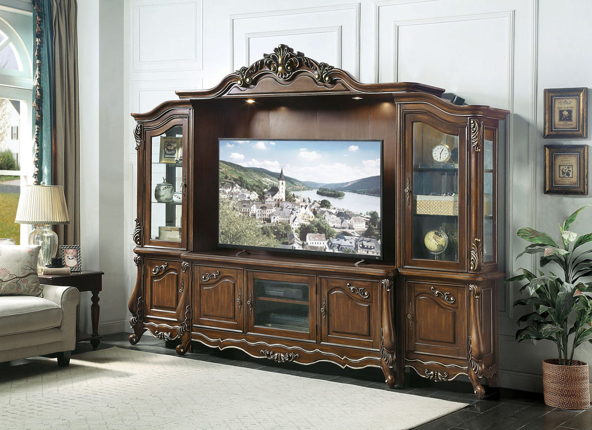 Latisha Entertainment Center - Antique Oak