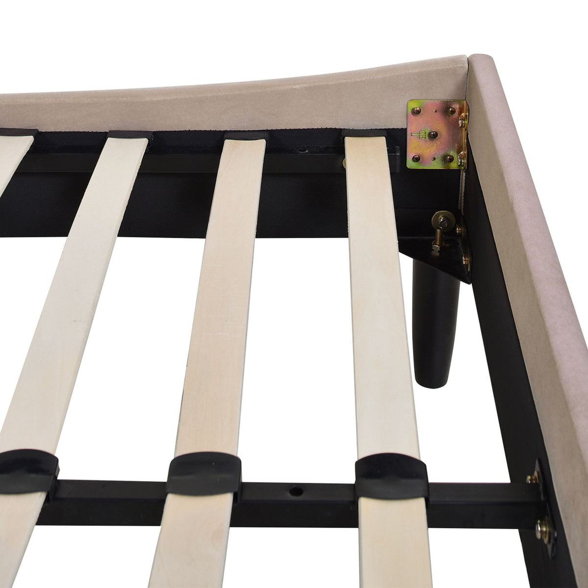 Vertical Tufted Modern Headboard Platform Bed Set with Upholstered Finish - Multiple Colors