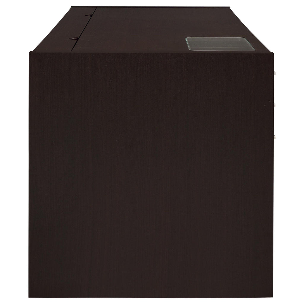 Halston 60-inch 3-drawer Office Computer Desk Cappuccino