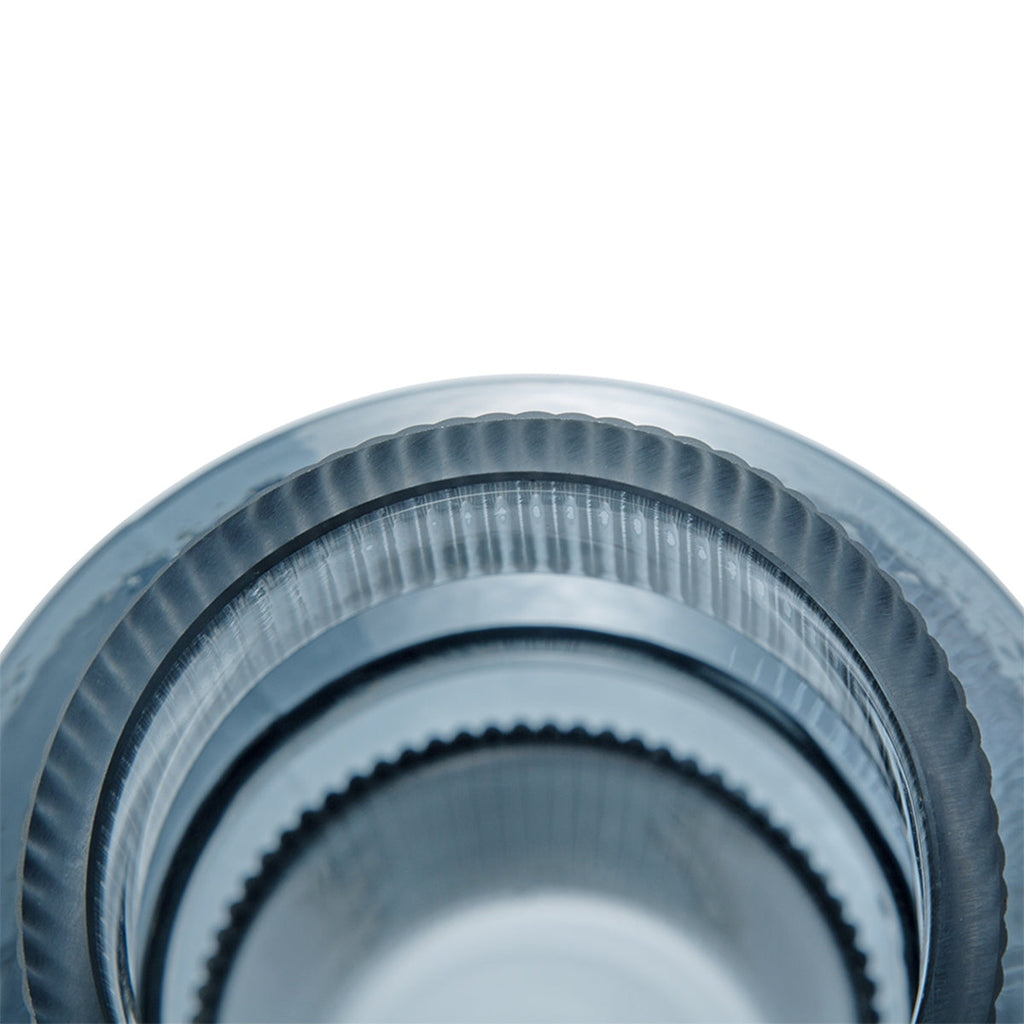 Fluted Accent Vases with Ribbed Design - Clear Blue, Set of 2