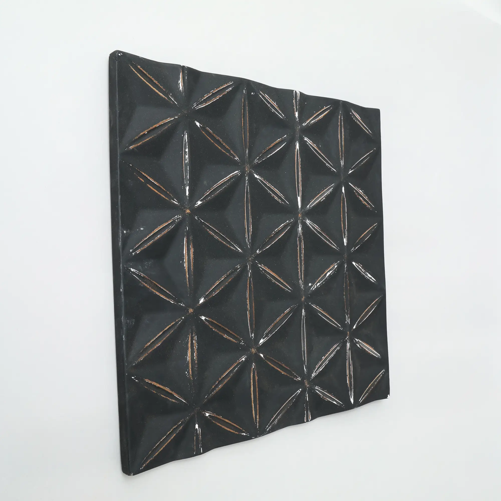 Black Square Modern Wall Art with Sleek Modern Design - Black
