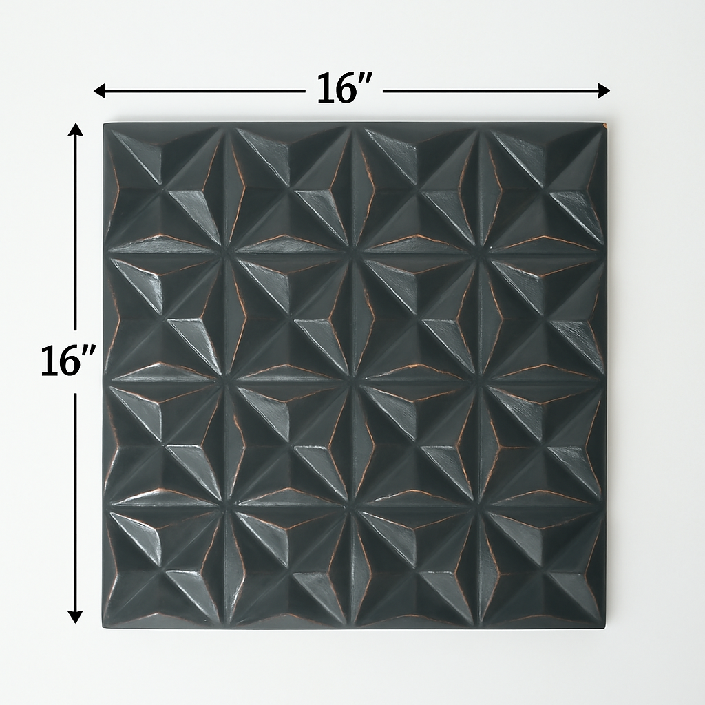 Black Square Modern Wall Art with Sleek Modern Design - Black