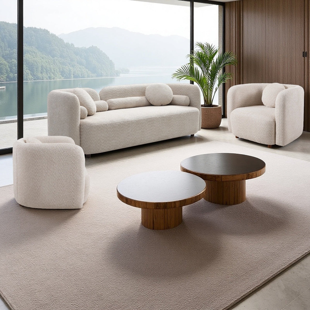 Granular Velvet Luxury Modern Couch for Living Room