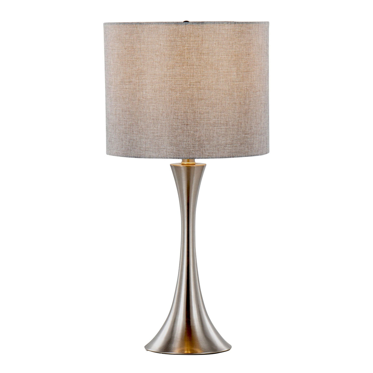 Contemporary Semi Gloss Table Lamp Set of 2 with Hourglass Design - Multiple Colors