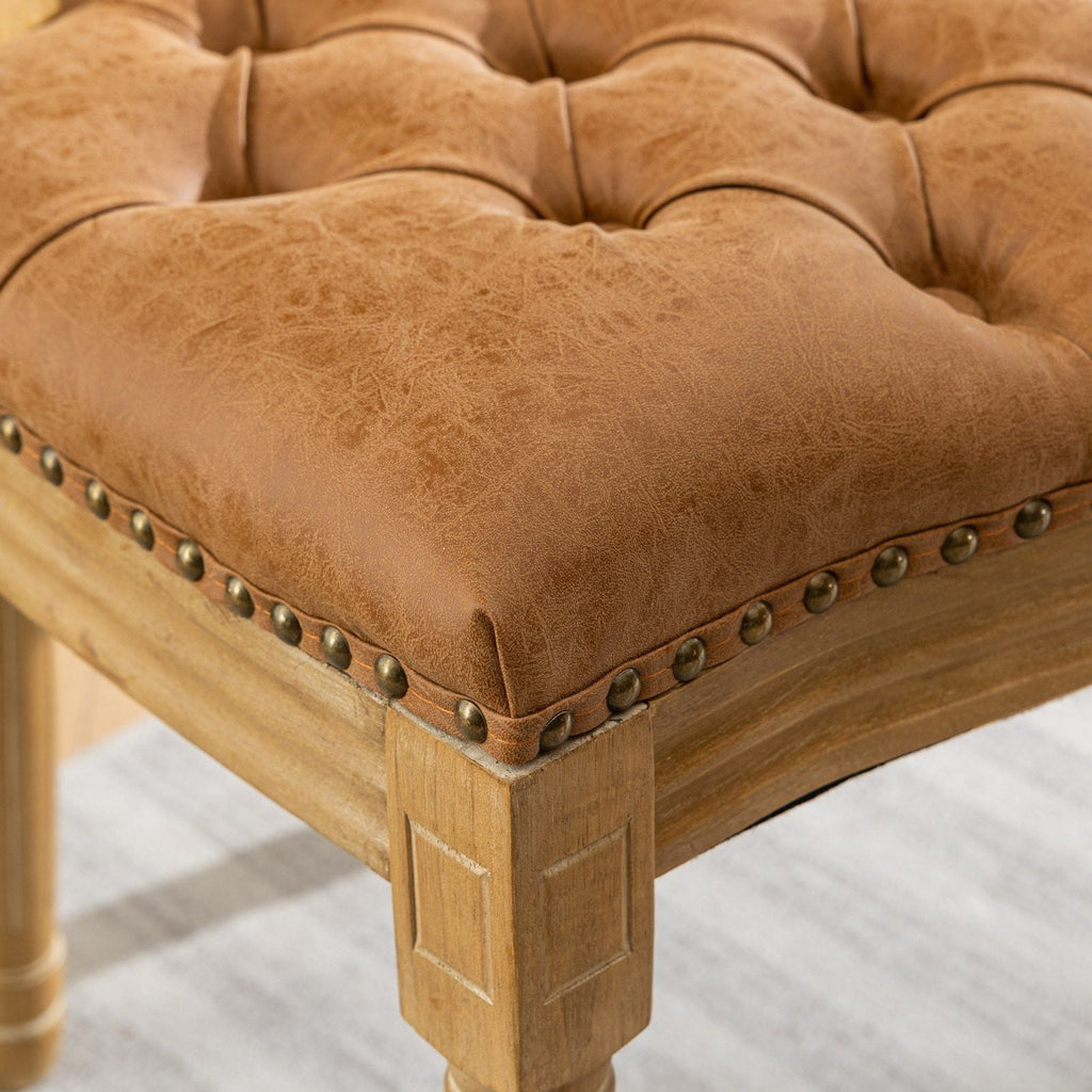 French Style Solid Wood Dining Chair with Nailhead Trim - Multiple Colors