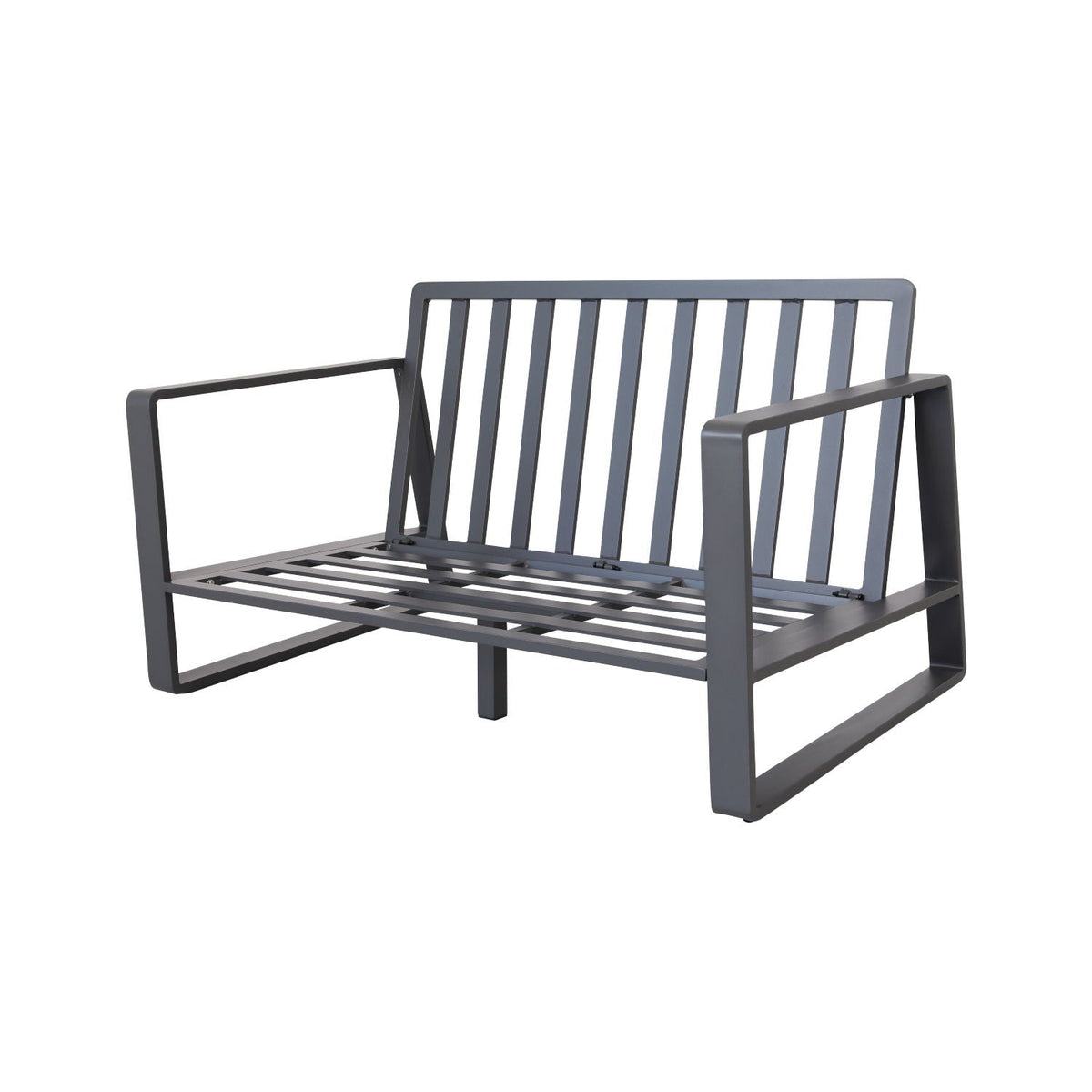 Outdoor Sofa Set with Rectangular Coffee Table - Aluminum Frame - Gray or Beige