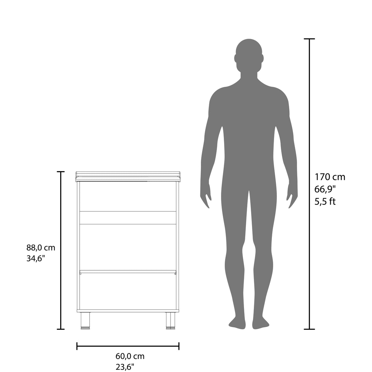 Foster 2 Door Utility Tub and Sink Freestanding Cabinet with Shelves - White