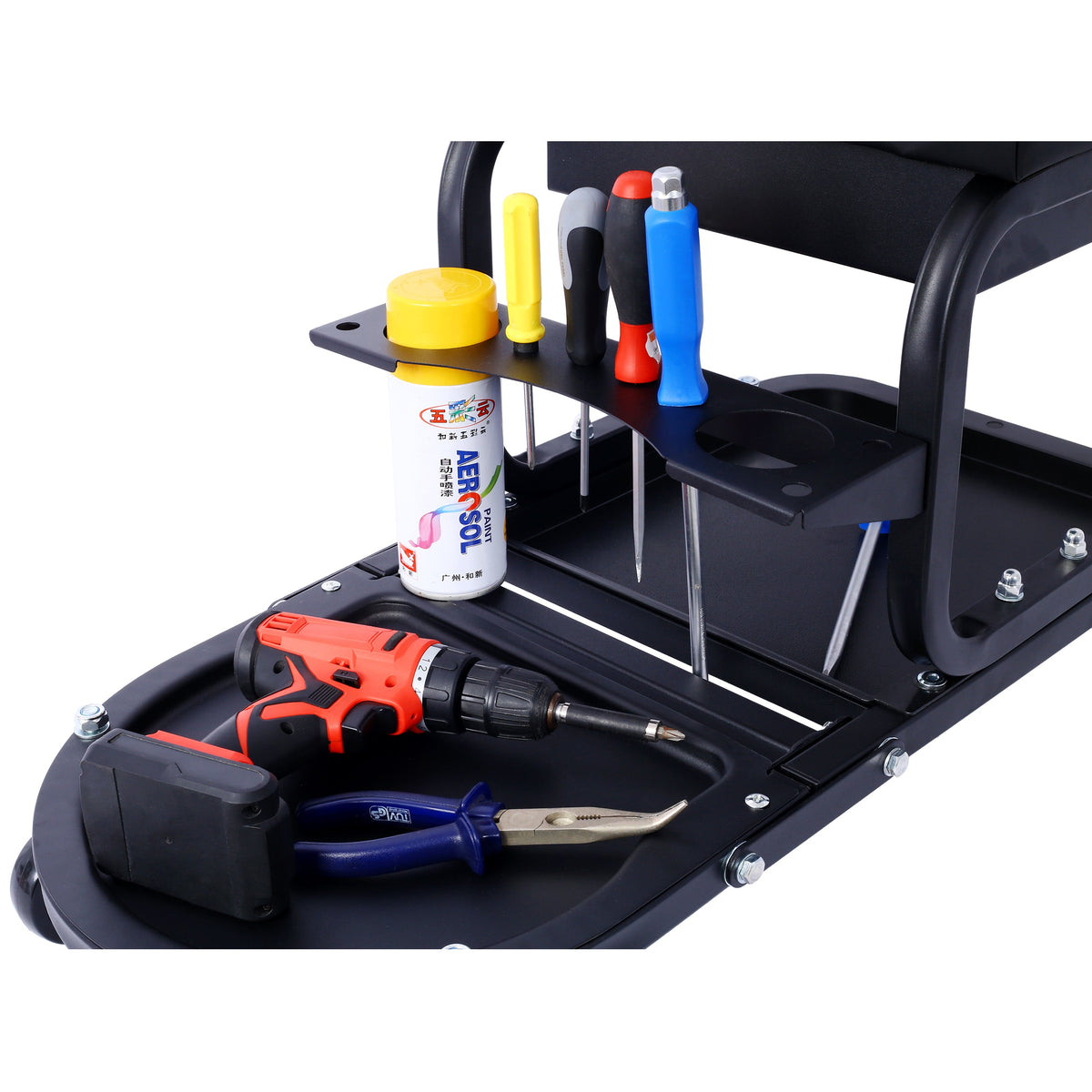 Ultimate Rolling Detailing & Utility Cart with Multiple Storage - Steel
