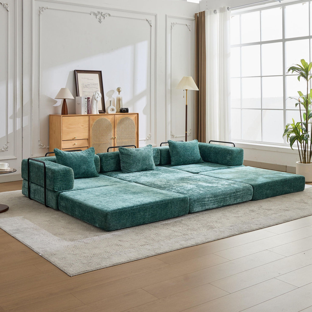 Convertible Floor Sofa Bed with Modular Design - Multiple Colors