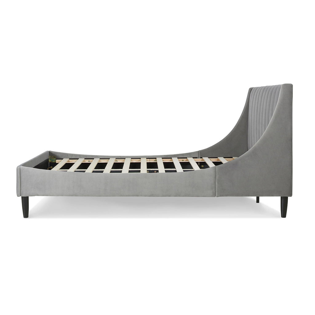 Vertical Tufted Modern Headboard Platform Bed Set with Upholstered Finish - Multiple Colors