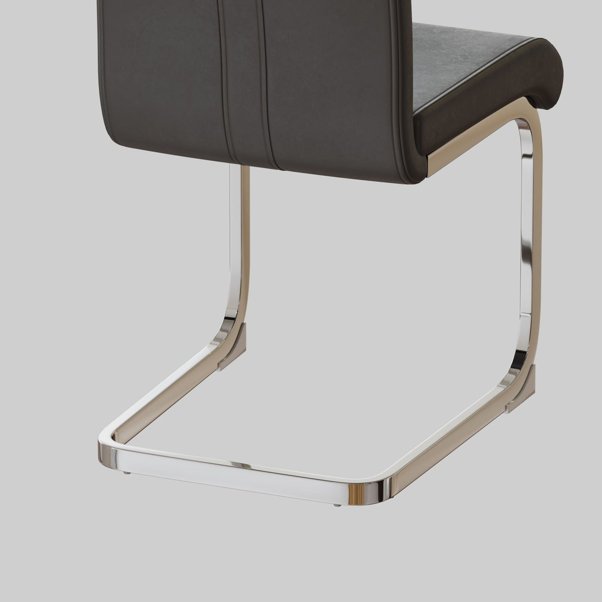 Modern Dining Chairs with Padded Seat and High Back - Black, White, or Dark Gray
