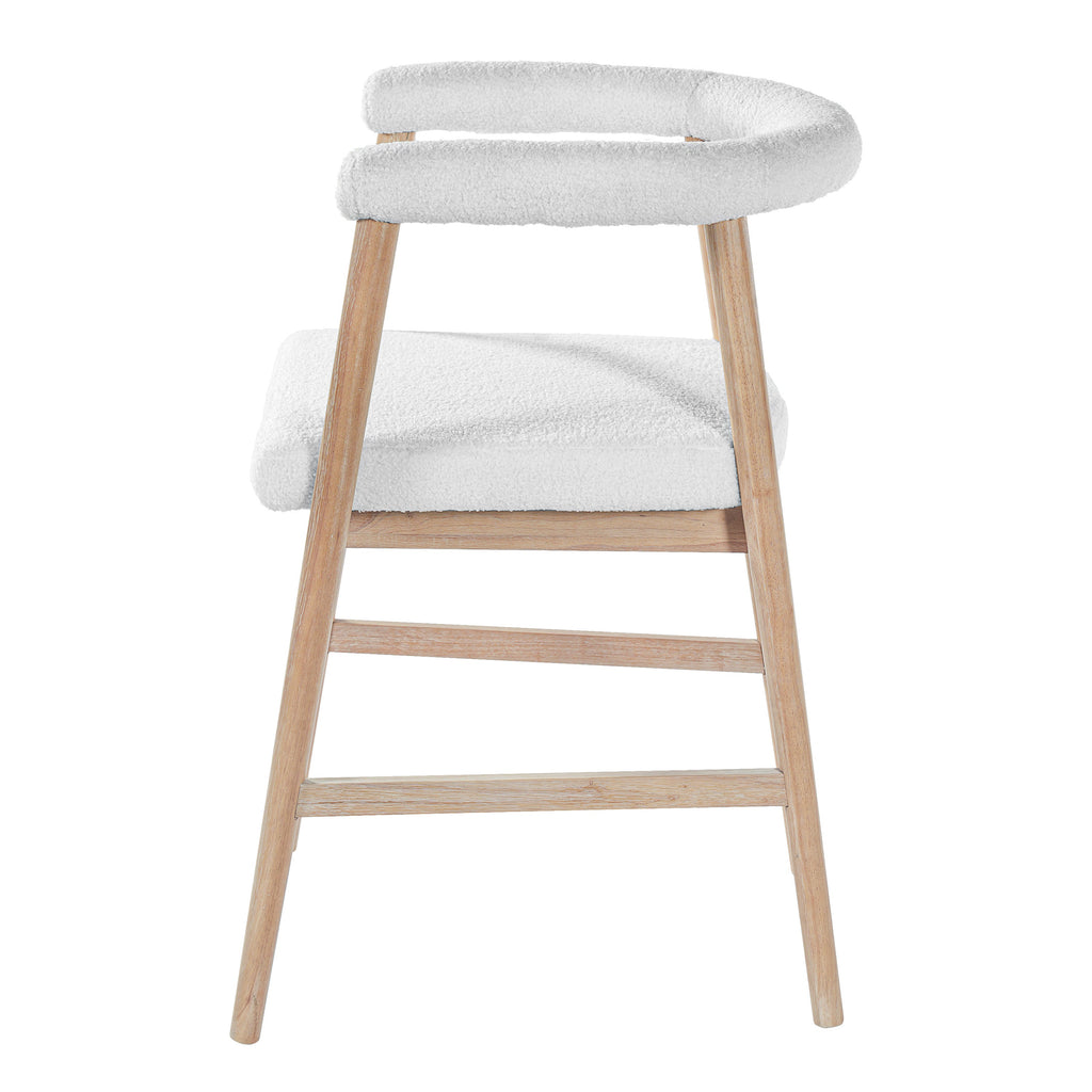 Natural 25" Seat Height Bar Stools with Back, Set of 2
