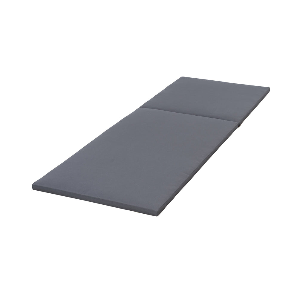 2" Thick Chaise Lounge Cushion with Water-Resistant Cover - Dark Grey