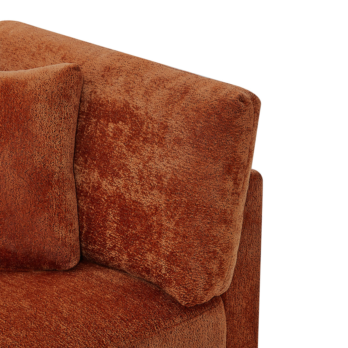 83.50" Modern Flared Arms Sofa with High-Density Cushions - Caramel