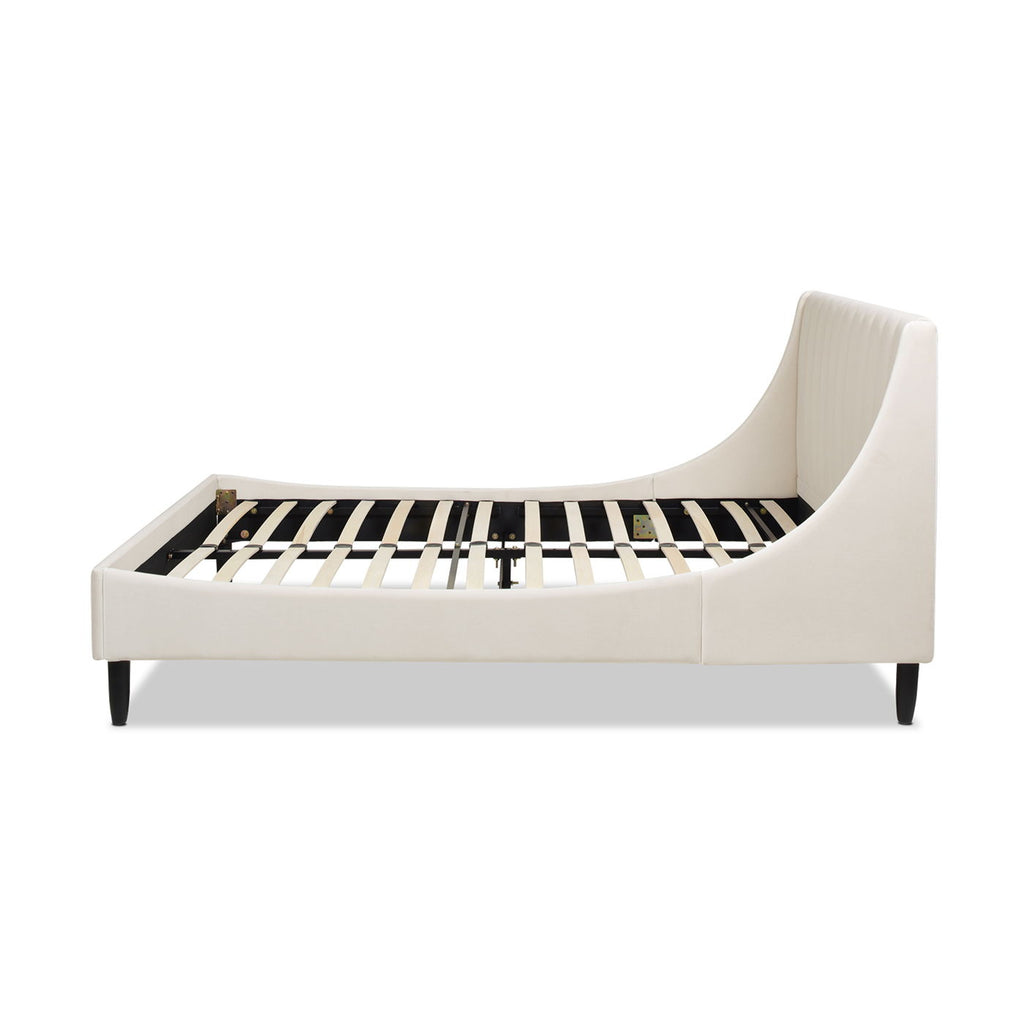 Vertical Tufted Modern Headboard Platform Bed Set with Upholstered Finish - Multiple Colors