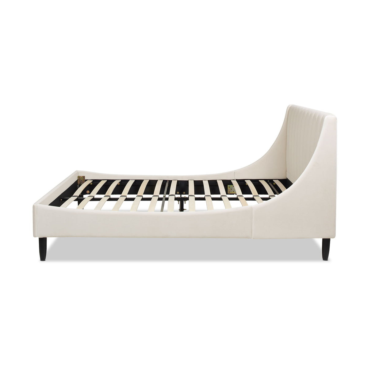 Vertical Tufted Modern Headboard Platform Bed Set with Upholstered Finish - Multiple Colors