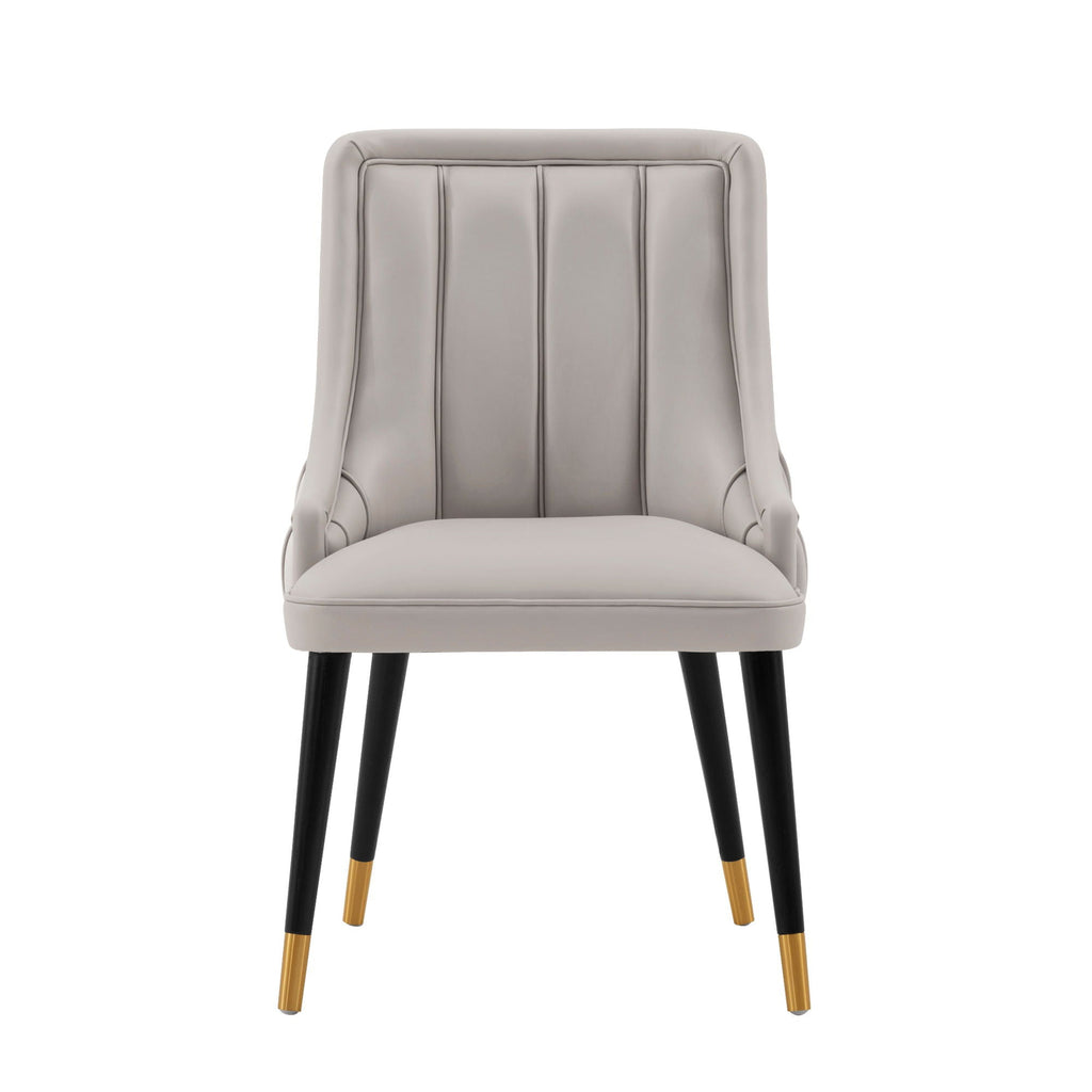 Eda Dining Chair with Stitched Upholstery - Multiple Colors