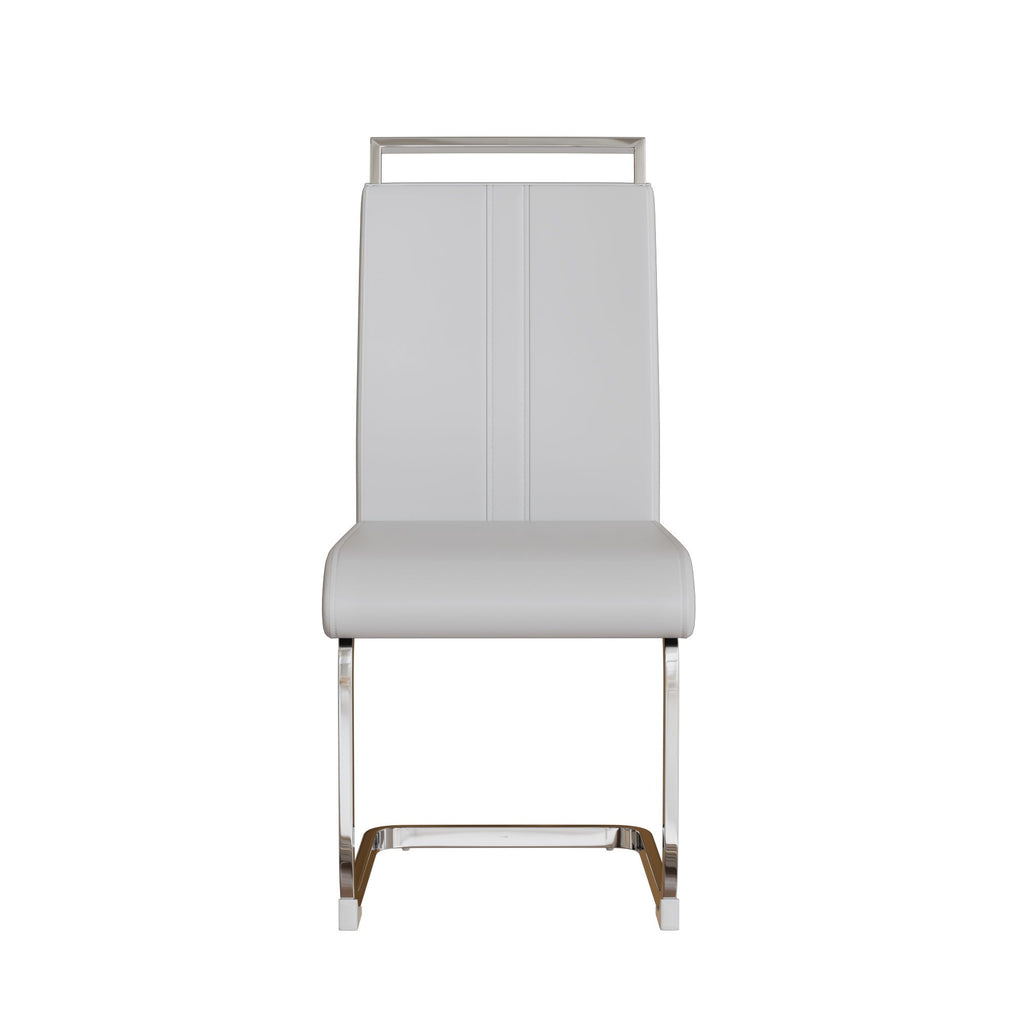 Modern Dining Chairs with Padded Seat and High Back - Black, White, or Dark Gray