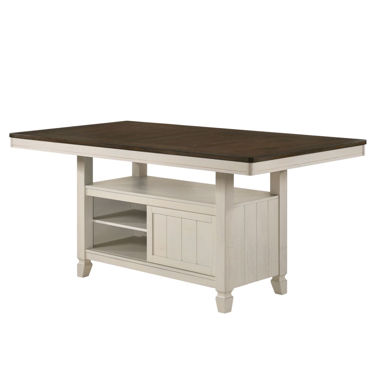 Tasnim - Counter Dining Table - Oak & Antique White