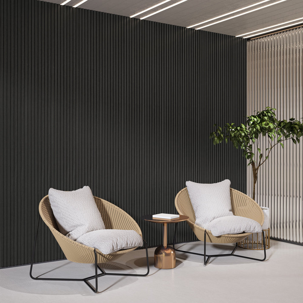 Acoustic Solid Wood Wall Panels with Soundproof Design - Natural Wood