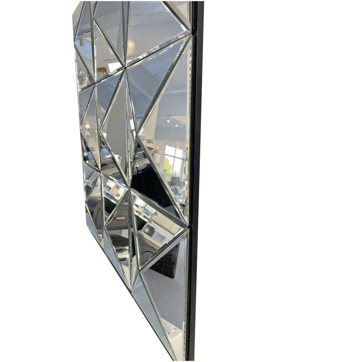 3D Mirror Wall Decor with Beveled Glass - 31.5"