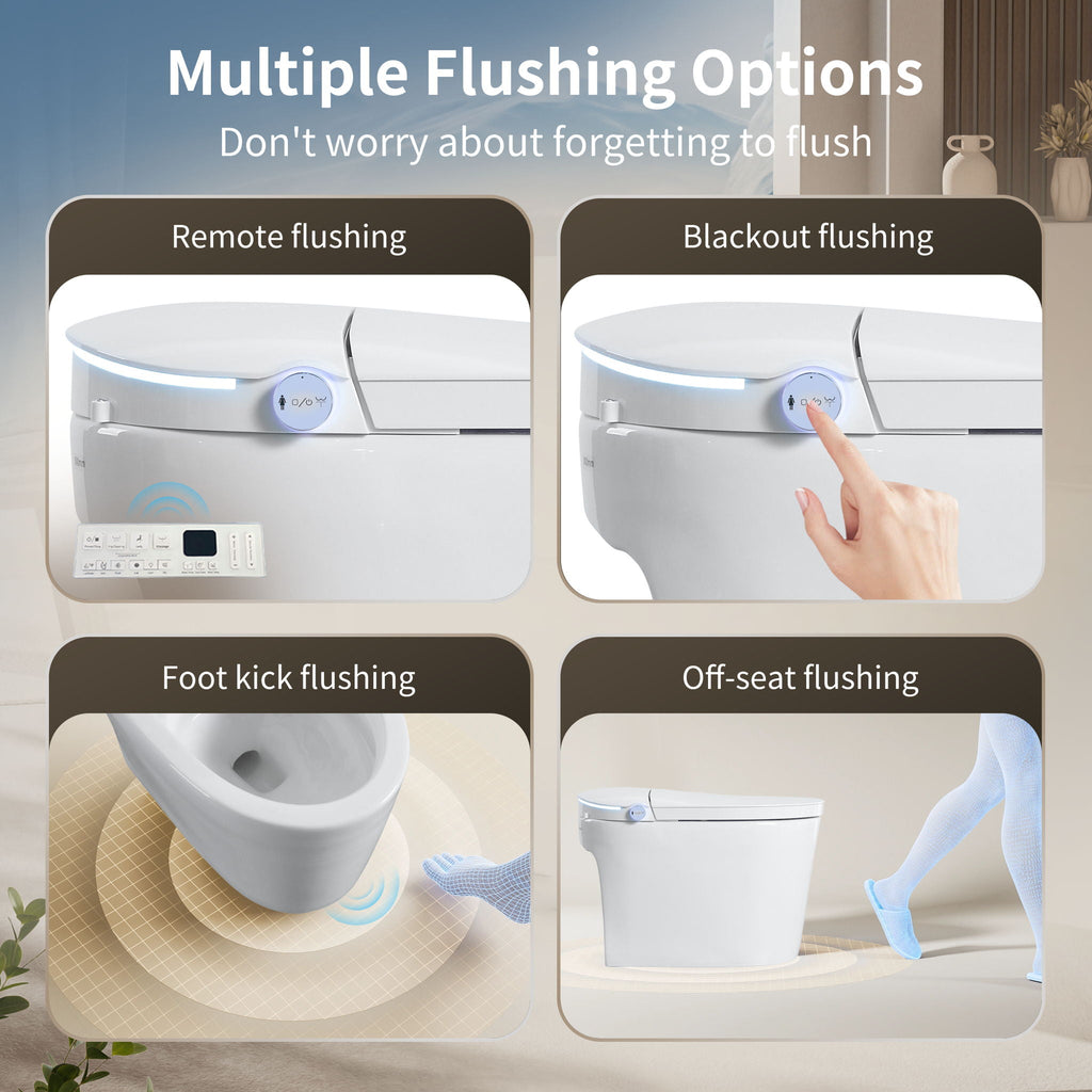Tankless Smart Toilet With Bidet Built In
