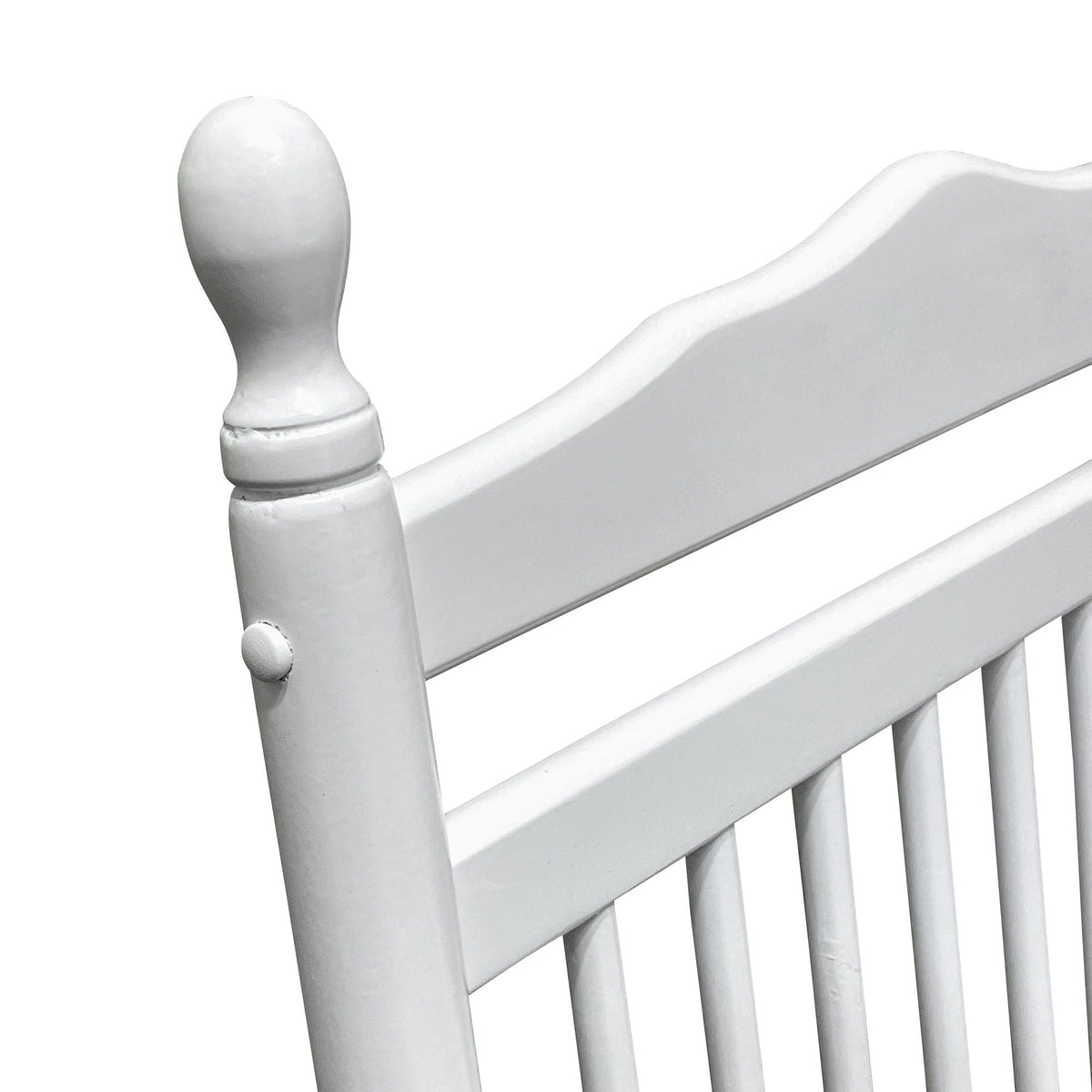 Wood Rocking Chair with Wide Seat - White or Black