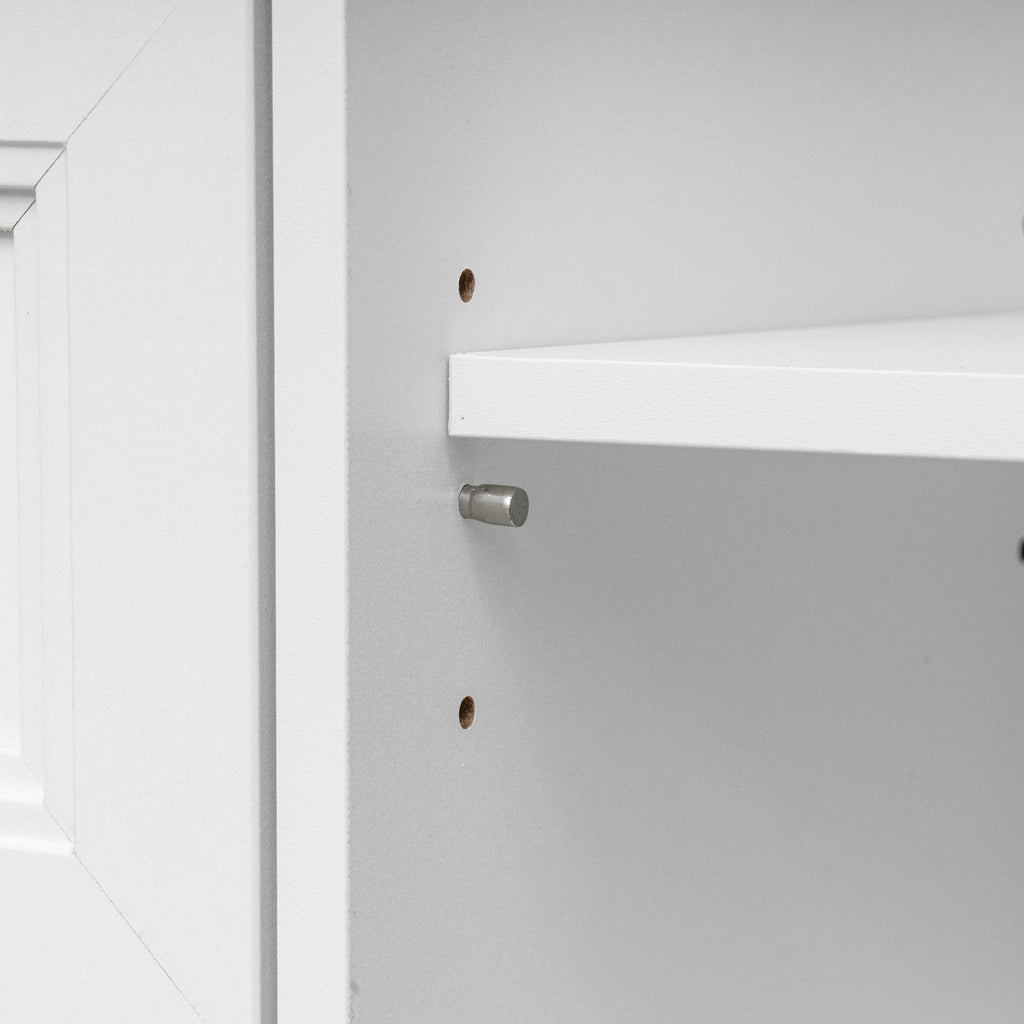 Modern Kitchen Storage Cabinet with 3 Drawers and 1 Door - White