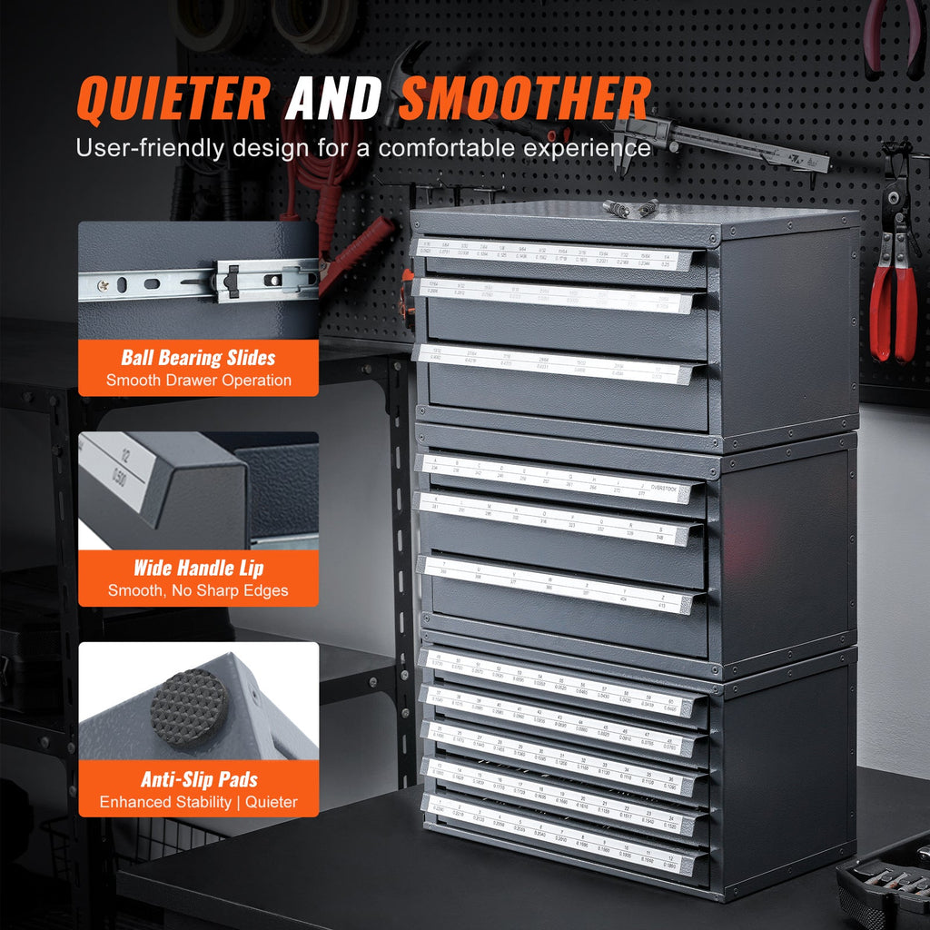 End Mill Dispenser Cabinet with 29 Compartments - Steel