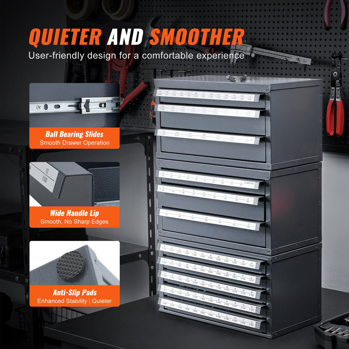 End Mill Dispenser Cabinet with 29 Compartments - Steel
