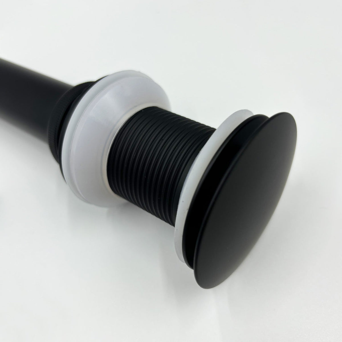 Bathroom Sink Drain Without Overflow with Pop Up Stopper - Matte Black or Gunmetal