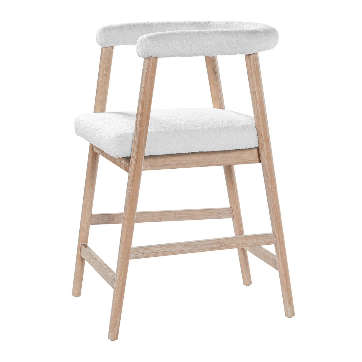 Natural 25" Seat Height Bar Stools with Back, Set of 2