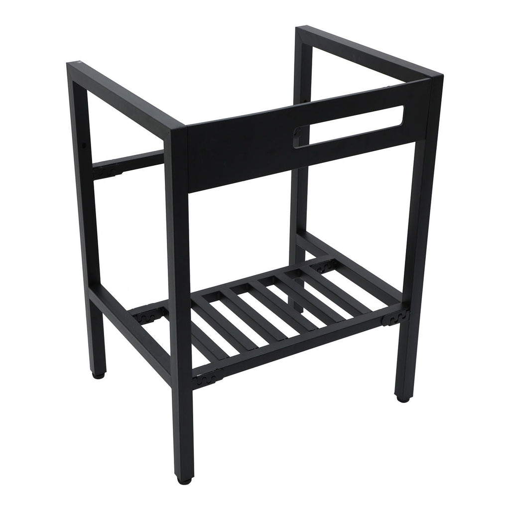Console Sink With 304 Legs, Wall Mounted Design - White / Black