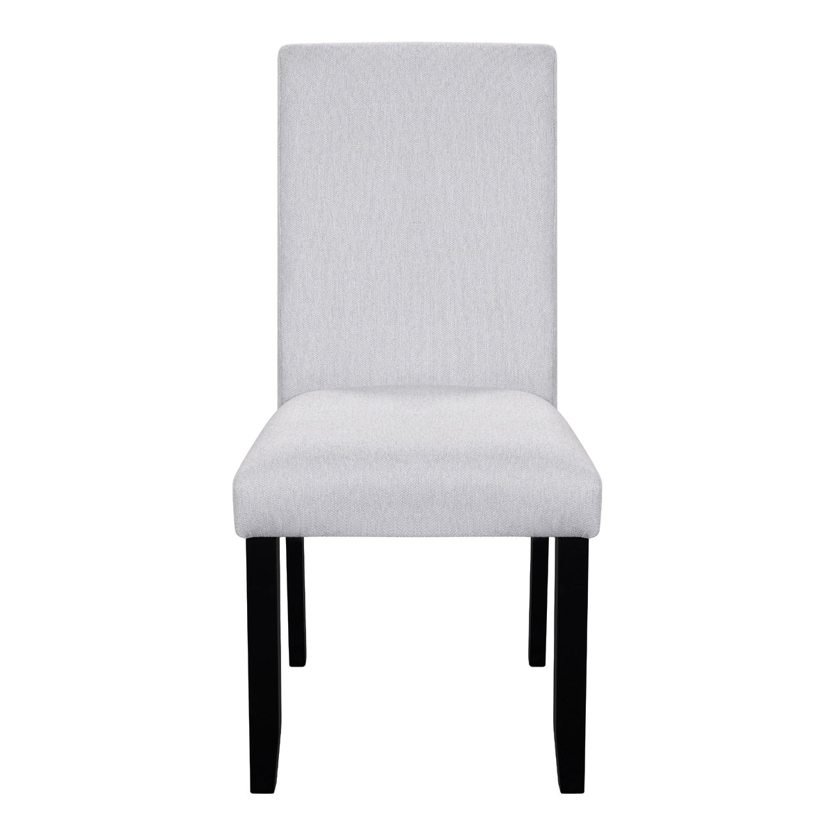 5 Piece Round Dining Table Set with Upholstered Chairs - Black or White