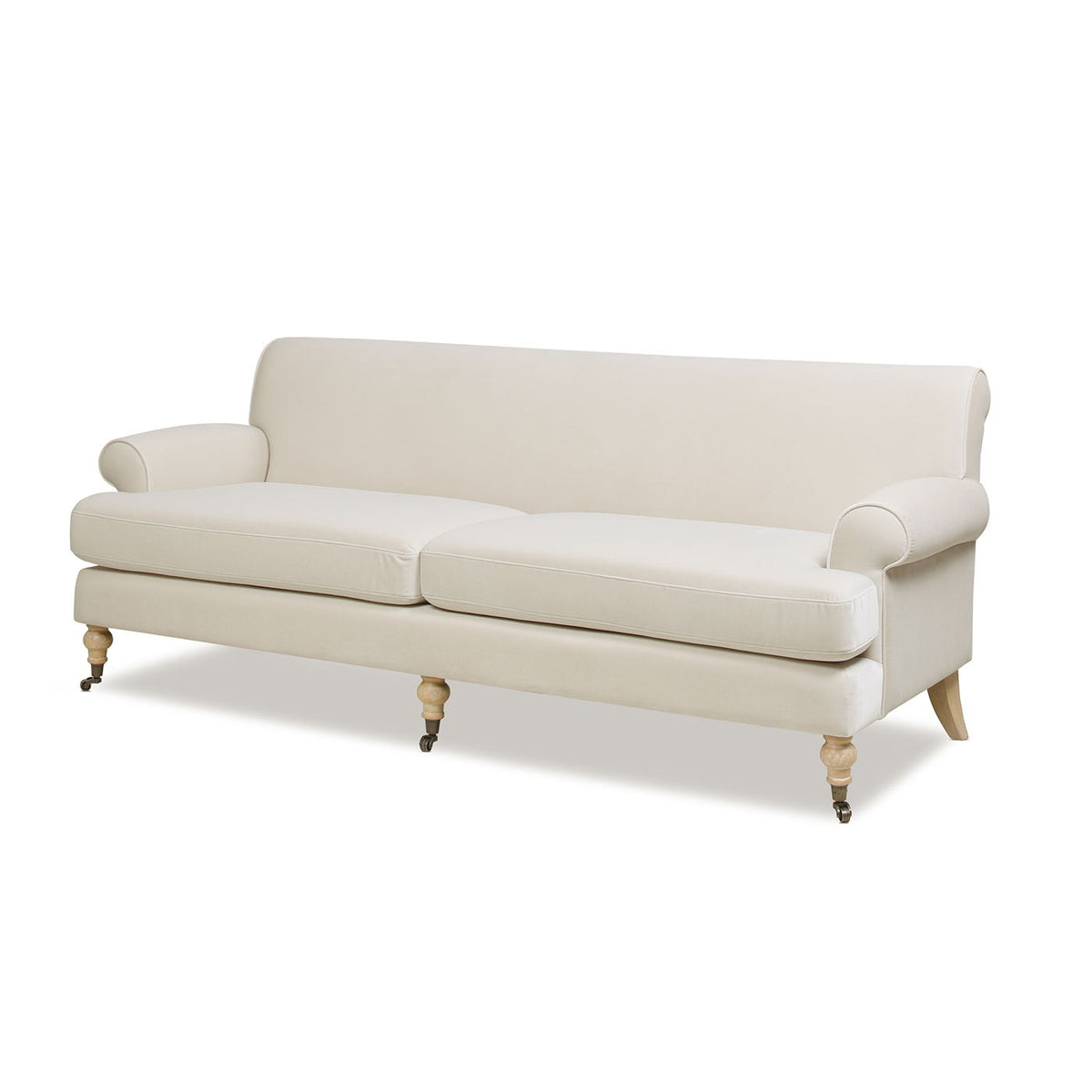 Two Cushion Tightback Sofa with Removable Cushions - Beige or Light Brown