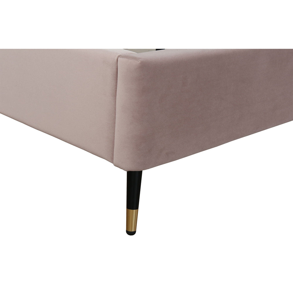 Upholstered Bed with Headboard and Slats - Multiple Colors