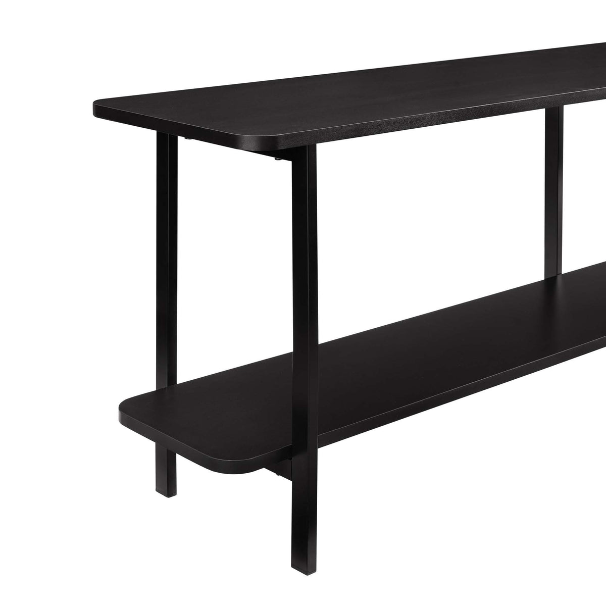 Celine 2 Shelf Console Table with Durable Construction - Gray, White, Black