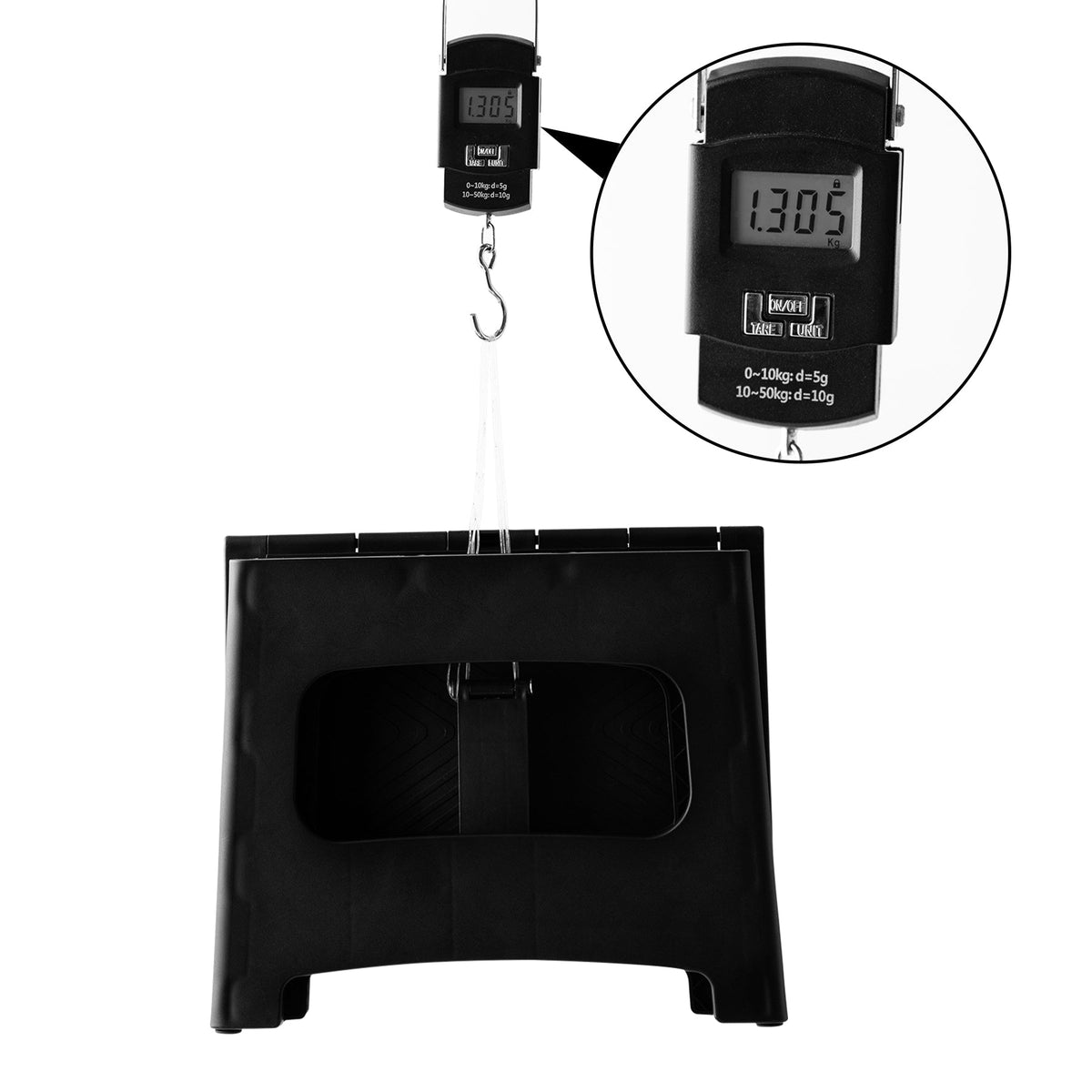9in Folding Step Stool with Non-Slip Surface - Polypropylene