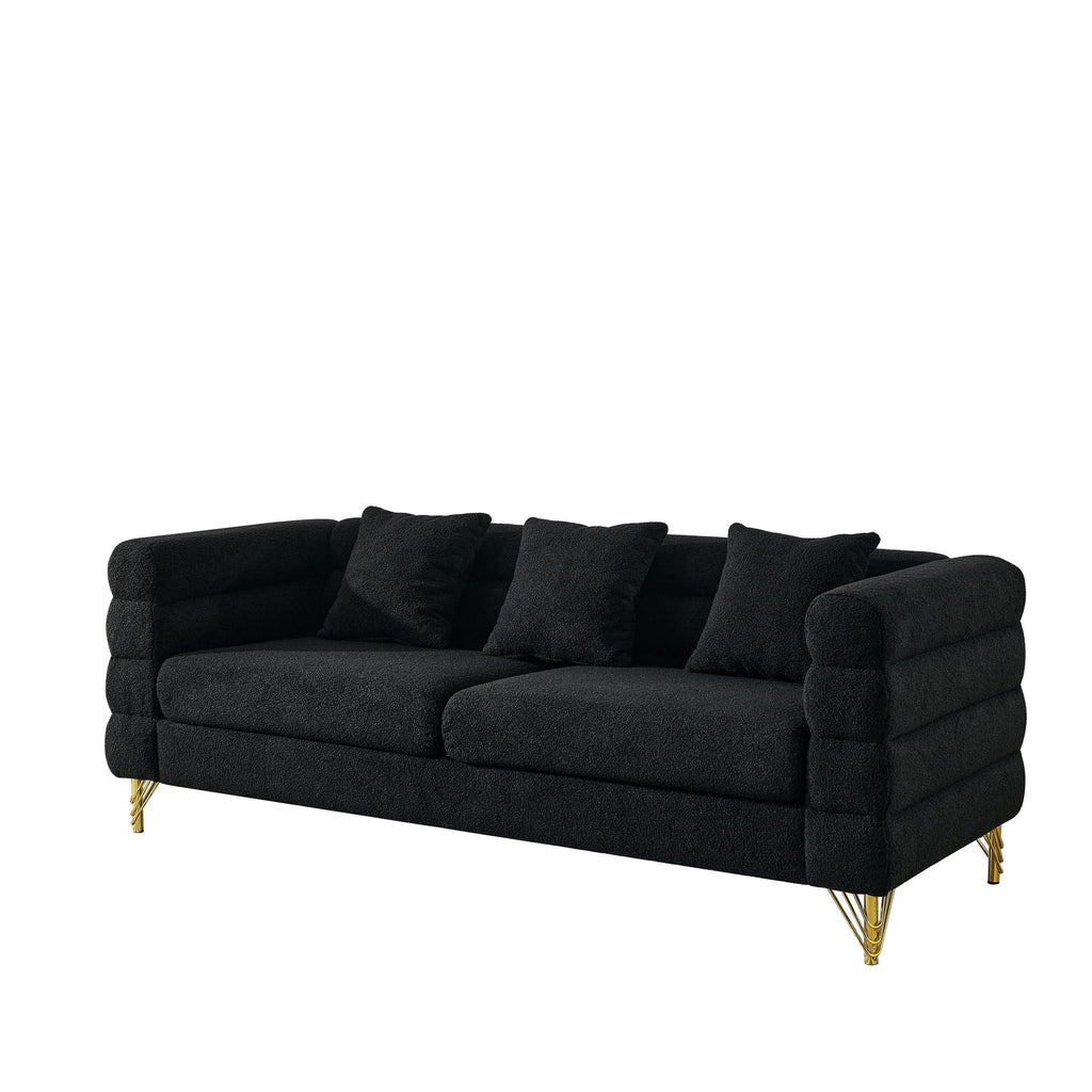 Streamline Sectional Sofa with Art Deco Design - Multiple Colors