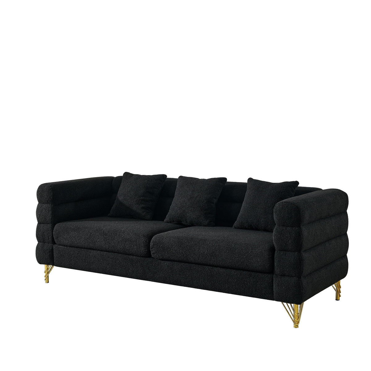 Streamline Sectional Sofa with Art Deco Design - Multiple Colors