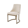 Modern Accent Dining Chairs with Upholstered Cushions – Beige or Gray
