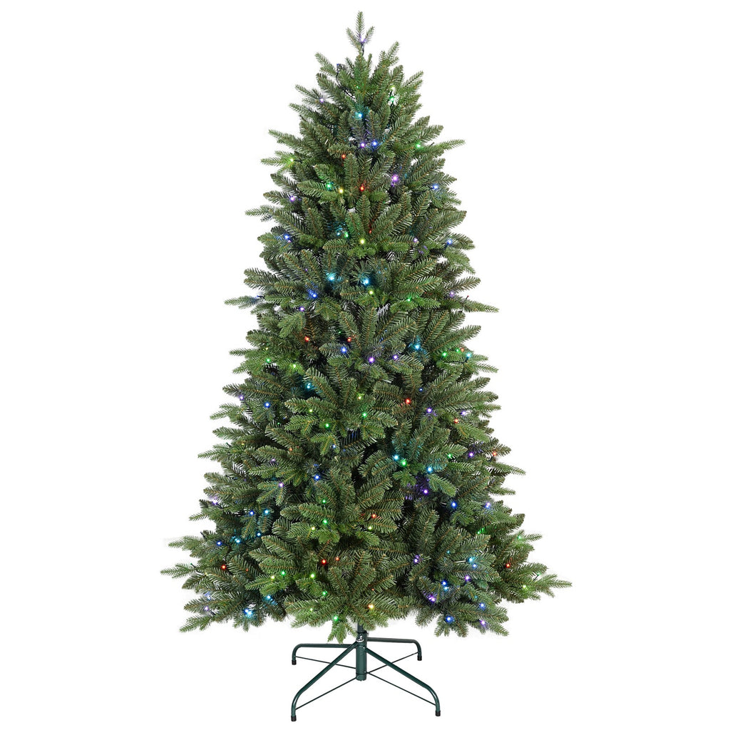7FT Prelit Christmas Tree with 340 RGB LED Lights - Multicolor