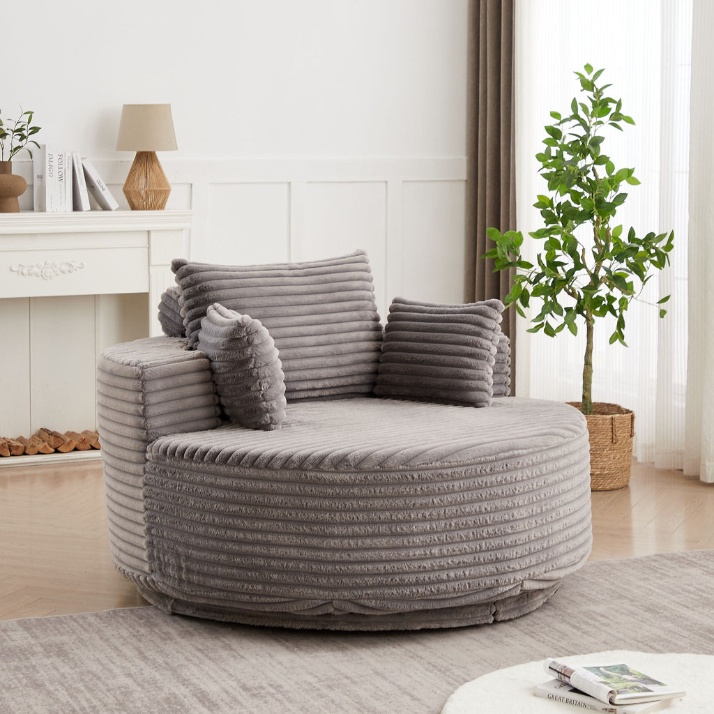 Swivel Sleeper Chair with Supportive Pillow and 360° Base - Multiple Colors