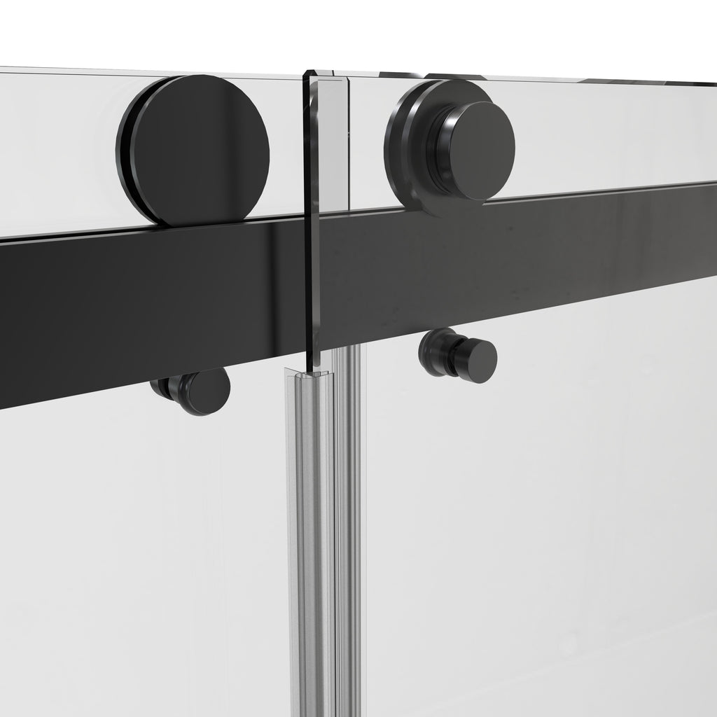 Double-Sliding Shower Door with Tempered Glass - Clear