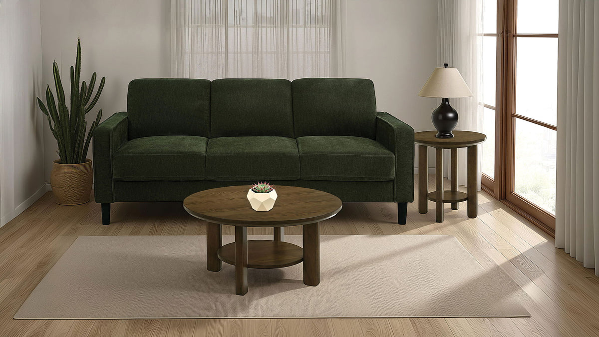 Ruth 77-inch Fabric Upholstered Track Arm Sofa Matcha Green