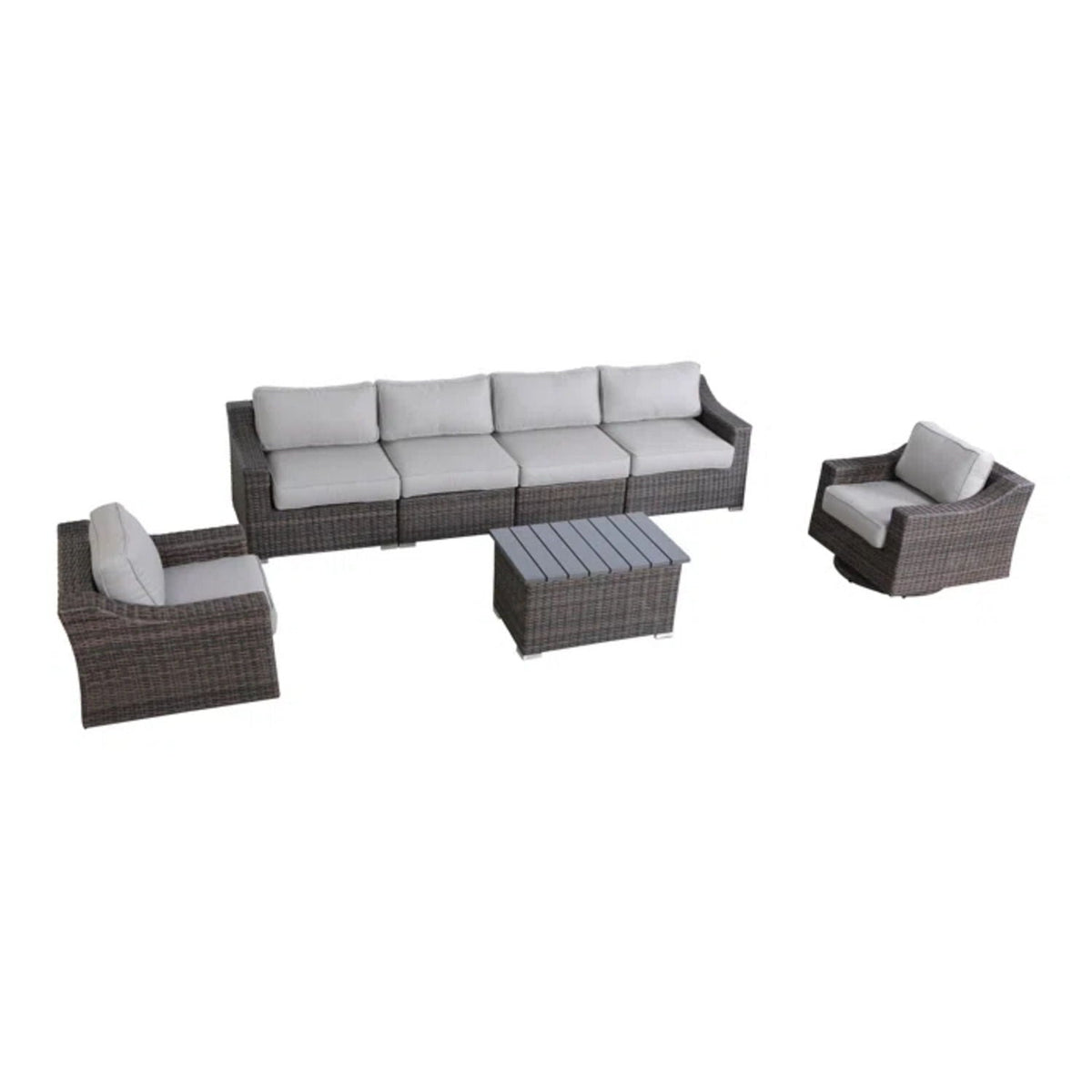 Stylish Sofa Seating Group With Cushions - Multiple Set Options, Dark Gray, Gray, or Dark Brown