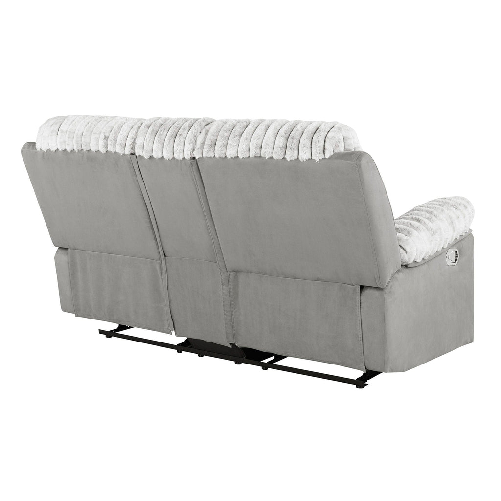 Manual Reclining Loveseat with Console - Dark Brown or Gray